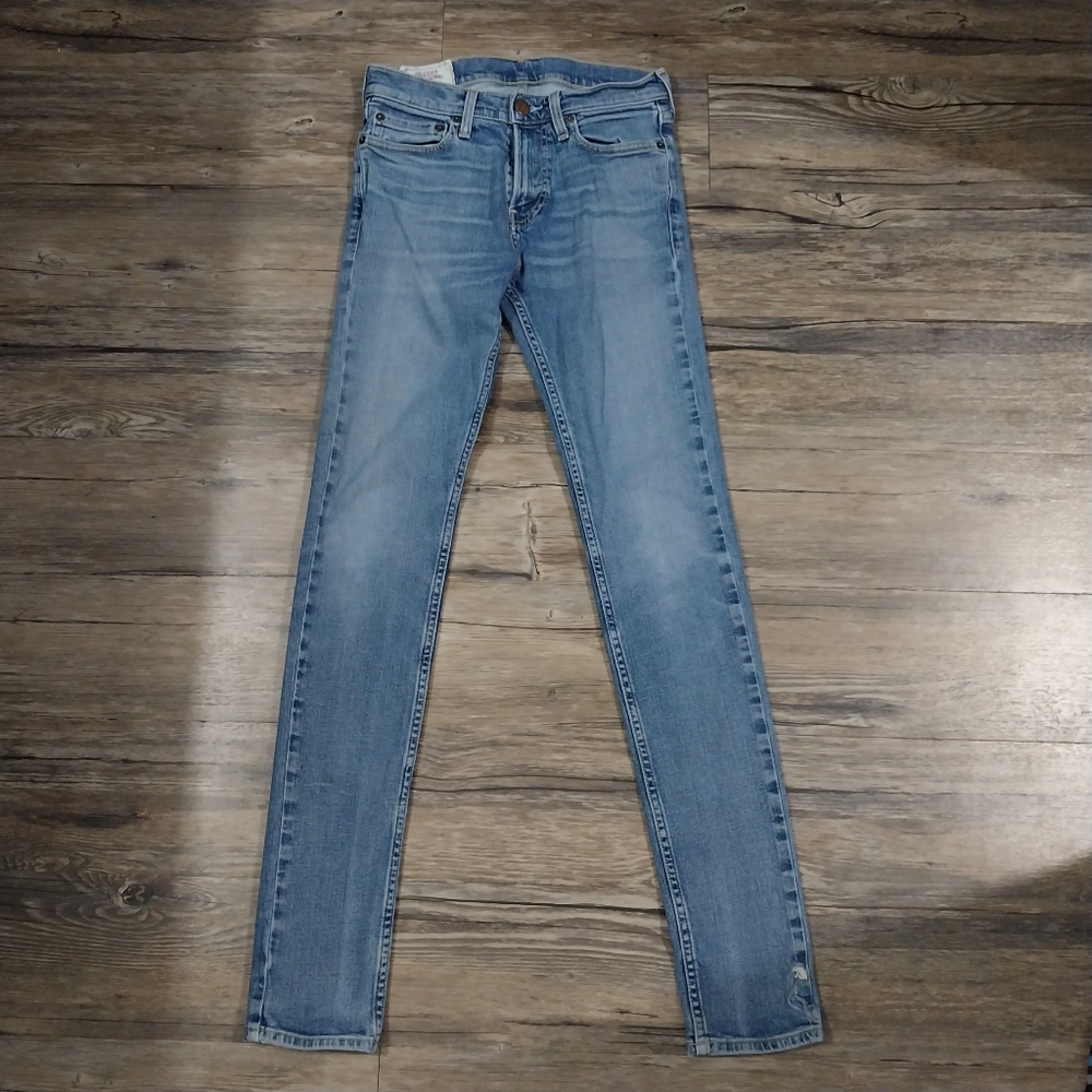 Hollister Super Skinny Jeans Size 28x34 Womens Blue Denim Jeans